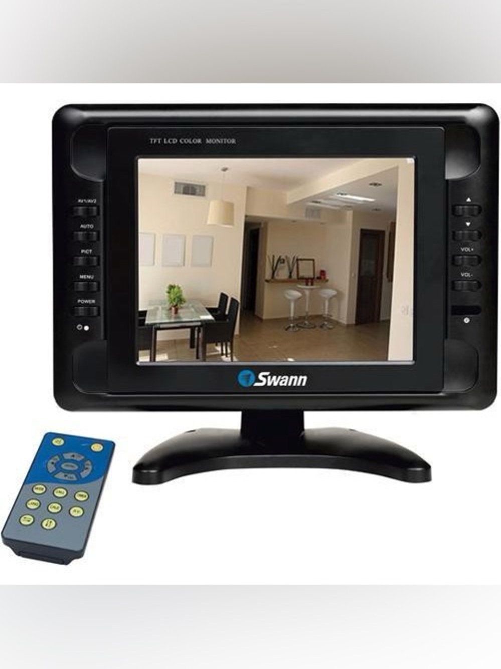 Swann Monitoring Compact 8" LCD Monitor Color Security Viewer - Black